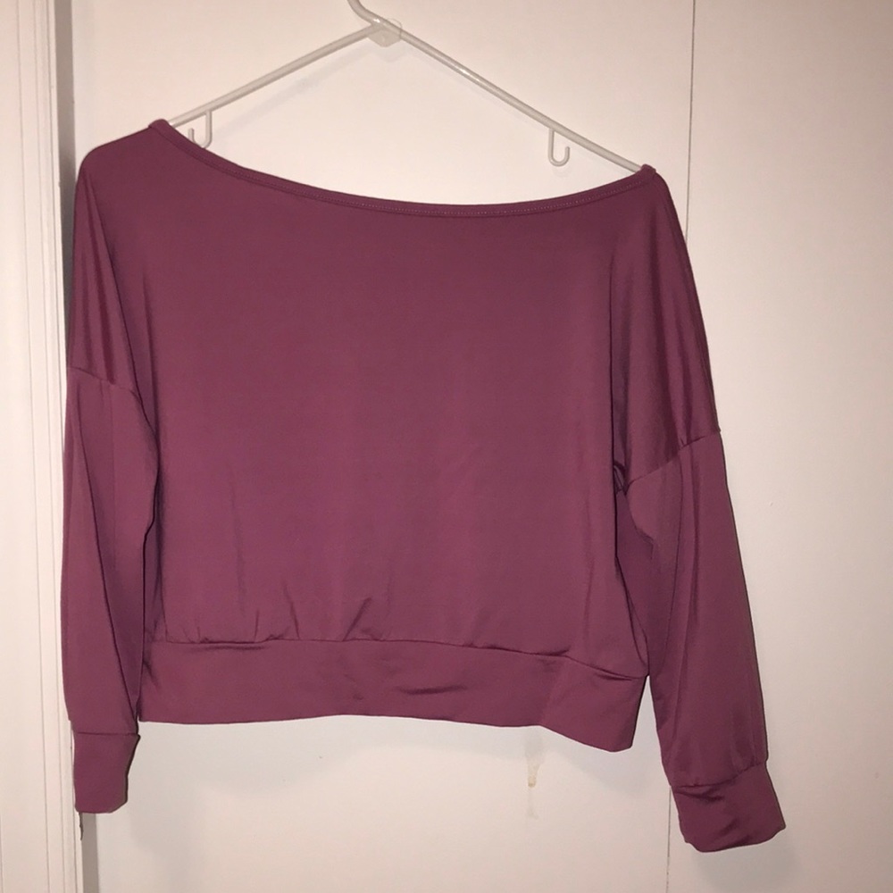 Off the shoulder long sleeve top